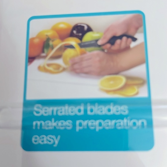 NWT THE SHARPER IMAGE 6 PIECE NONSTICK STEAK KNIFE SET - Picture 4 of 5